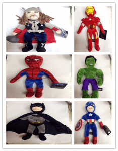Набор 6 мягкие игрушки Супергерои Марвел 30 см