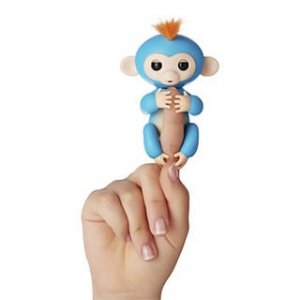 Интерактивная синяя обезьянка fingerlings Борис 12см