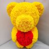 Мишка из 3D роз большой 55 см в коробке