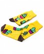 Желтые хлопковые носки с кактусом