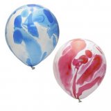 Воздушные разноцветные шары синий/ розовый 30 см