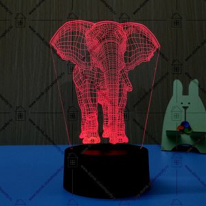 3-D светильник  слон