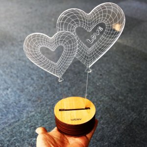 3D светильник Сердца